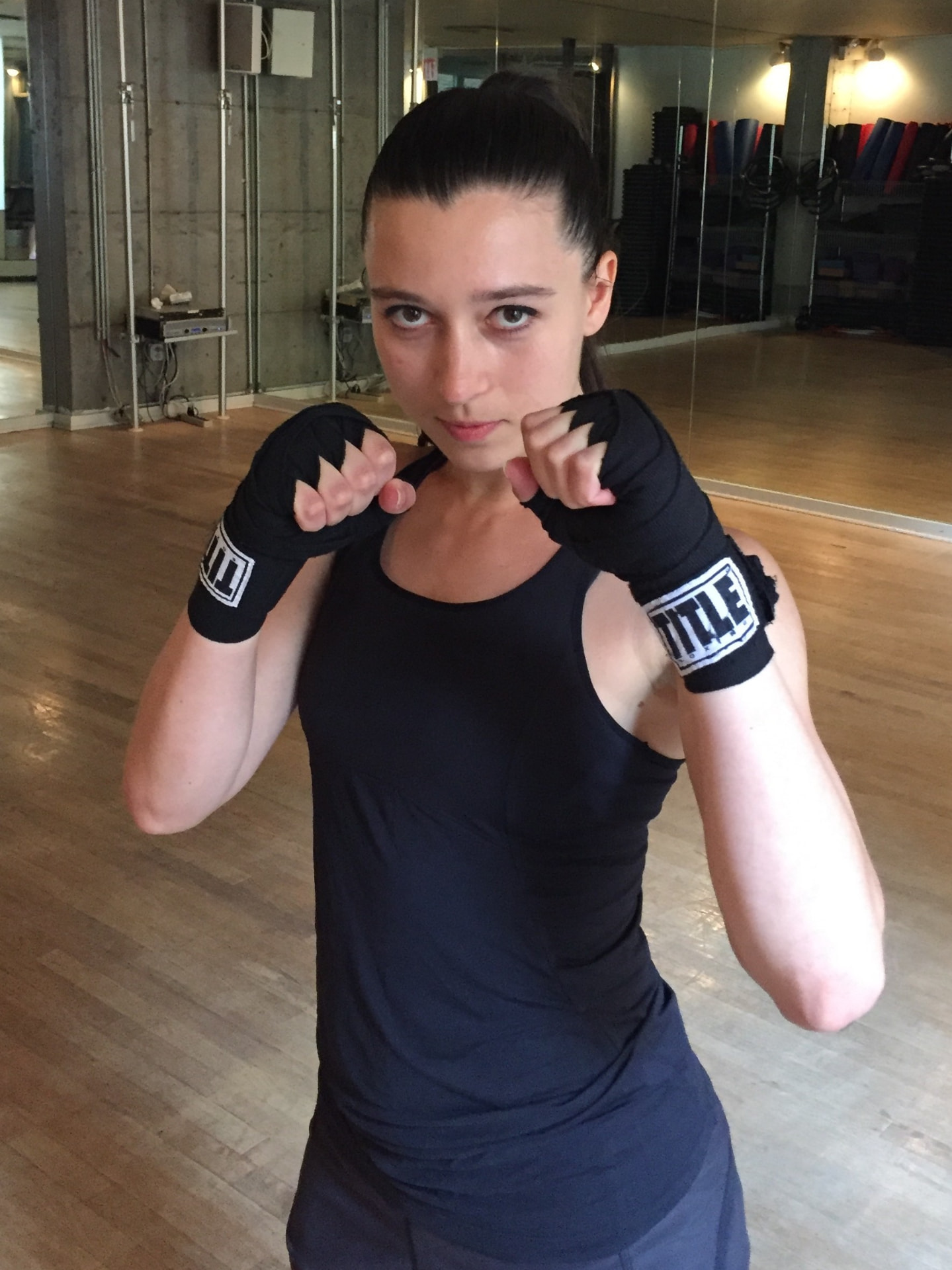 Nadya training in boxing and combat fitness